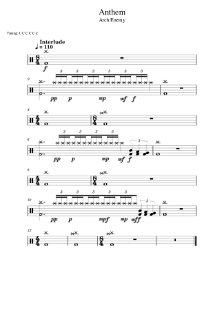 Score for Drums