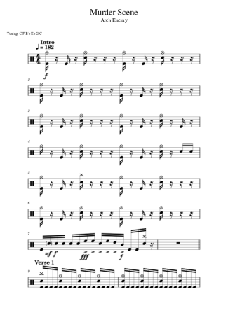 Score for Drums