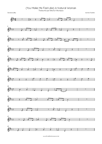 Aretha Franklin (You Make Me Feel Like) A Natural Woman score for Clarinet (Bb)