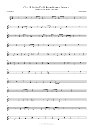 Aretha Franklin  score for Clarinet (C)