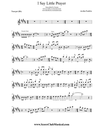 Aretha Franklin  score for Trumpet