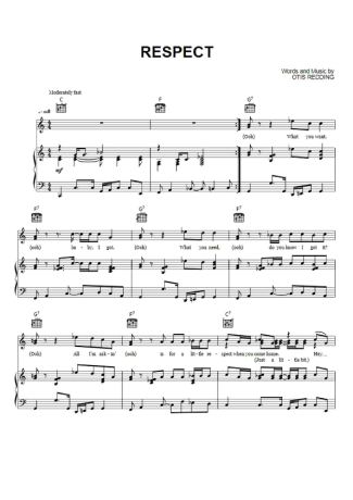 Aretha Franklin  score for Piano