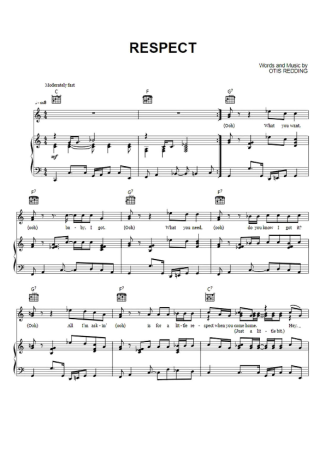 Aretha Franklin  score for Piano