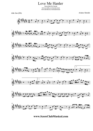 Ariana Grande  score for Alto Saxophone