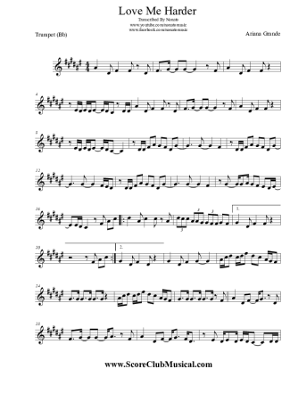 Ariana Grande  score for Trumpet