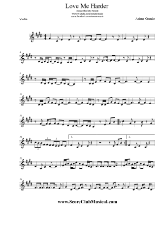 Ariana Grande  score for Violin