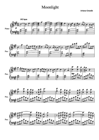 Ariana Grande  score for Piano