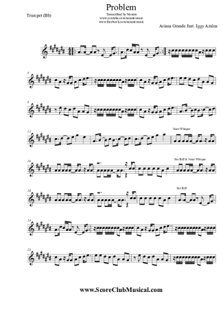 Ariana Grande  score for Trumpet