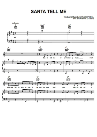 Ariana Grande  score for Piano