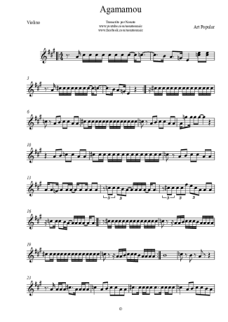 Art Popular  score for Violin