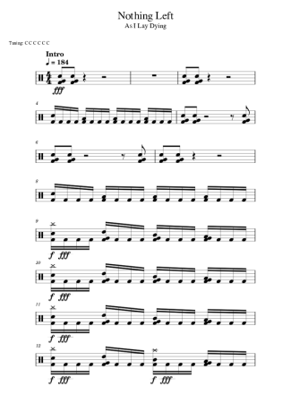 Score for Drums