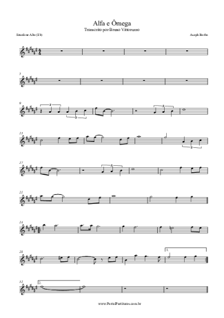 Asaph Borba Alfa E Ômega score for Alto Saxophone