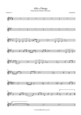 Asaph Borba Alfa E Ômega score for Clarinet (C)