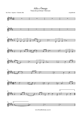 Asaph Borba Alfa E Ômega score for Tenor Saxophone Soprano (Bb)