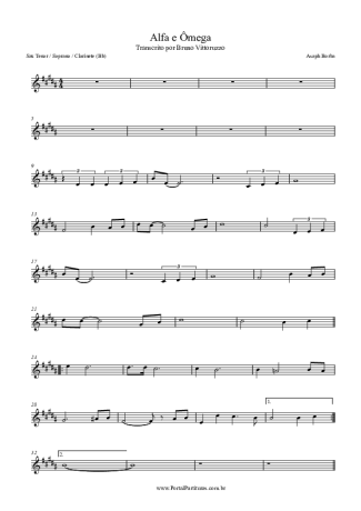 Asaph Borba Alfa E Ômega score for Tenor Saxophone Soprano (Bb)