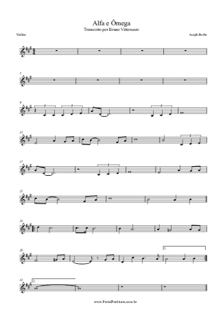 Asaph Borba Alfa E Ômega score for Violin