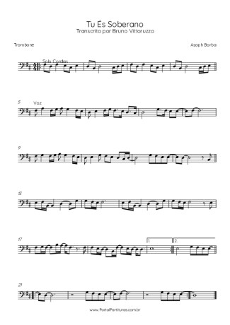 Asaph Borba Tu És Soberano score for Trombone