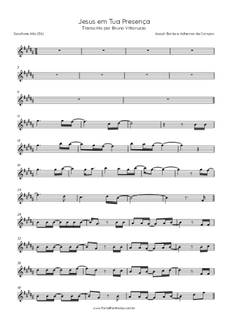 Asaph Borba e Adhemar de Campos  score for Alto Saxophone