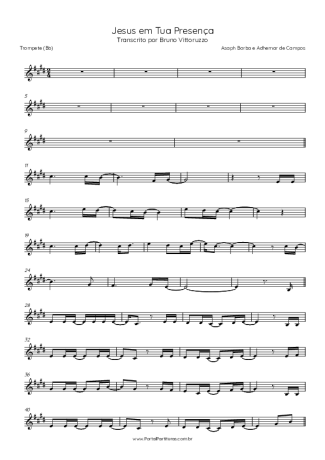 Asaph Borba e Adhemar de Campos Jesus Em Tua Presença score for Trumpet