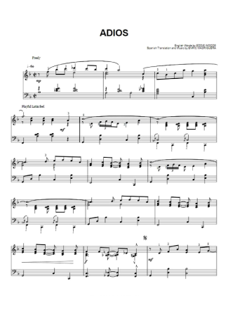 Astor Piazzolla Adios score for Piano
