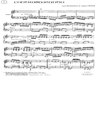 Astor Piazzolla Contrabajeando score for Piano