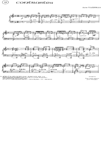 Astor Piazzolla  score for Piano