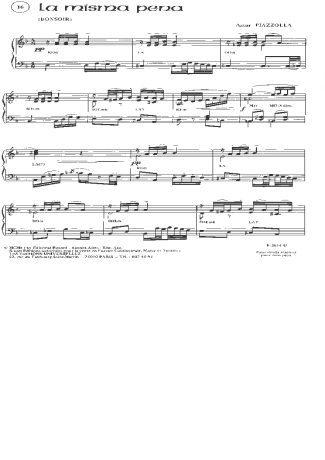 Astor Piazzolla  score for Piano