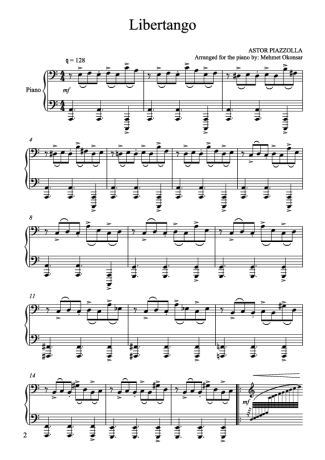 Astor Piazzolla  score for Piano