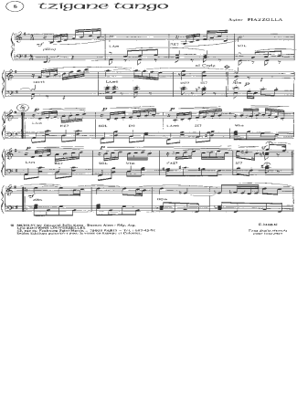 Astor Piazzolla  score for Piano