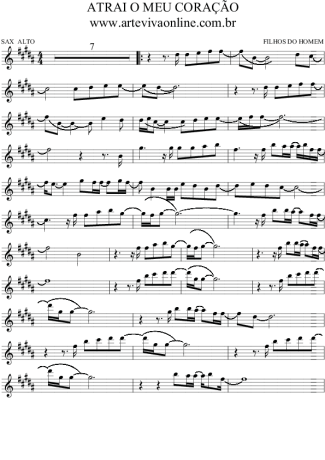 Atrai Meu Coração Atrai Meu Coração score for Alto Saxophone
