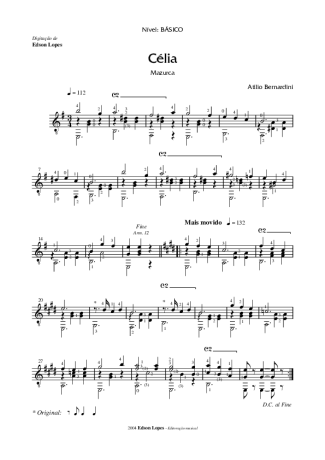 Attílio Bernardini  score for Acoustic Guitar