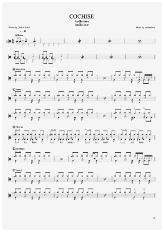 Audioslave  score for Drums