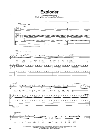 Audioslave Exploder score for Guitar