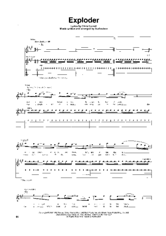 Audioslave  score for Guitar