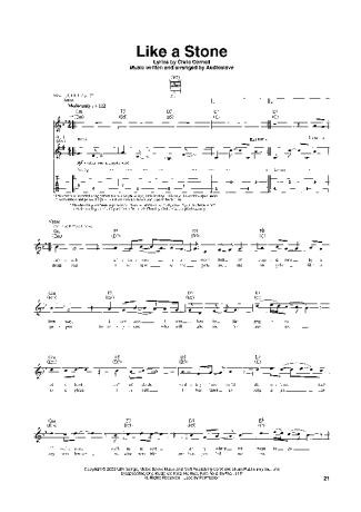 Audioslave Like A Stone score for Guitar