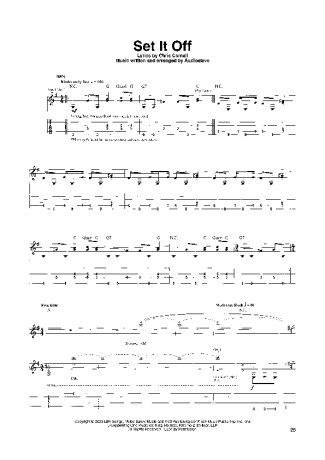 Audioslave Set It Off score for Guitar