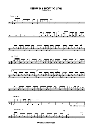 Audioslave  score for Drums