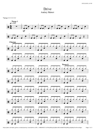 Score for Drums