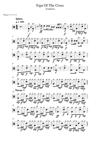 Score for Drums