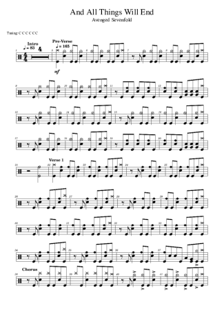 Score for Drums