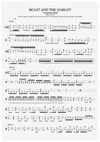 Avenged Sevenfold  score for Drums