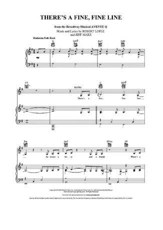 Avenue Q  score for Piano