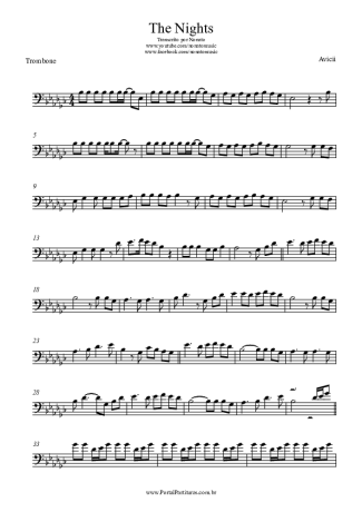 Avicii The Nights score for Trombone