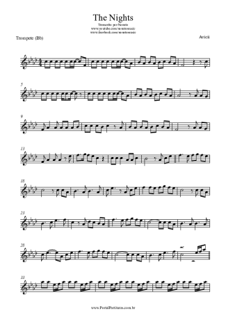 Avicii  score for Trumpet