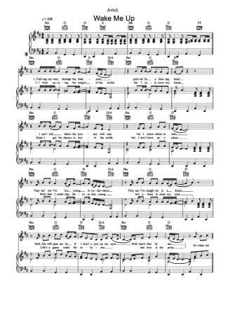 Avicii Wake Me Up score for Piano