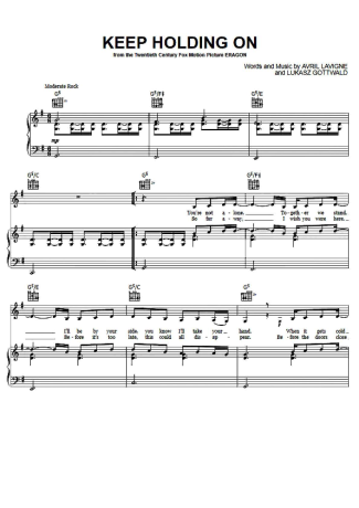 Avril Lavigne  score for Piano