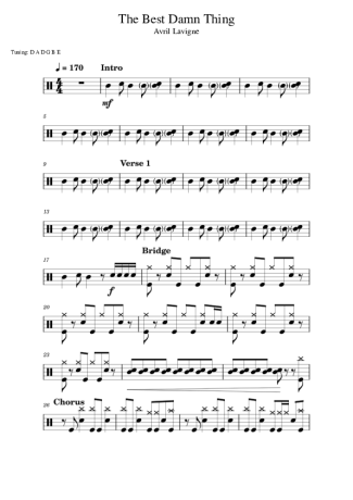 Score for Drums