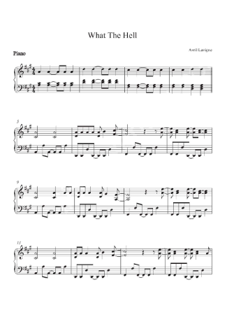 Avril Lavigne  score for Piano