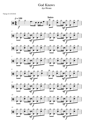 Score for Drums
