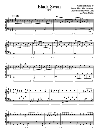 BTS  score for Piano